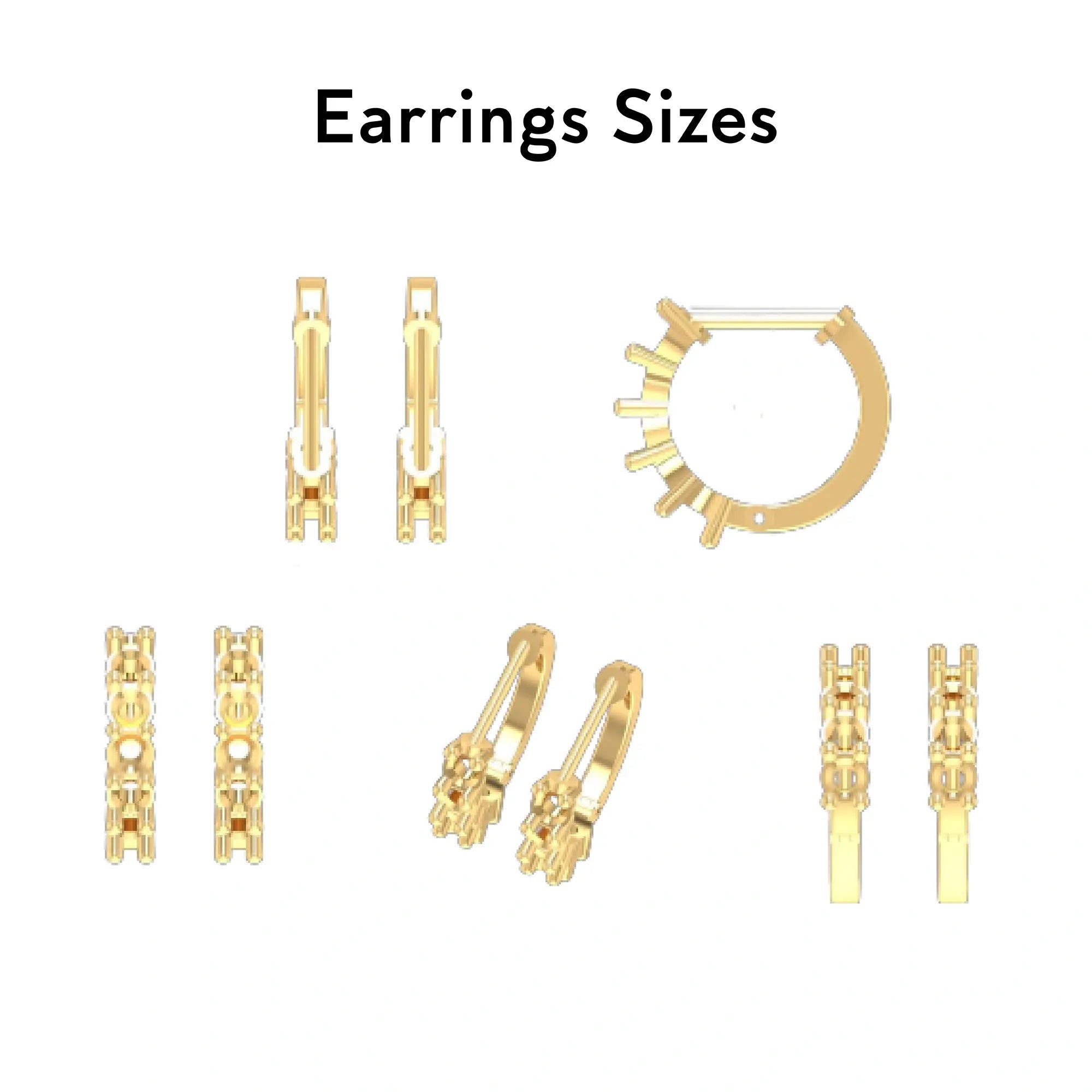 Buy Solid Gold Hoop Earrings in Two Sizes, 9 Ct Thin 1 Inch Hammered Hoops  Online in India - Etsy